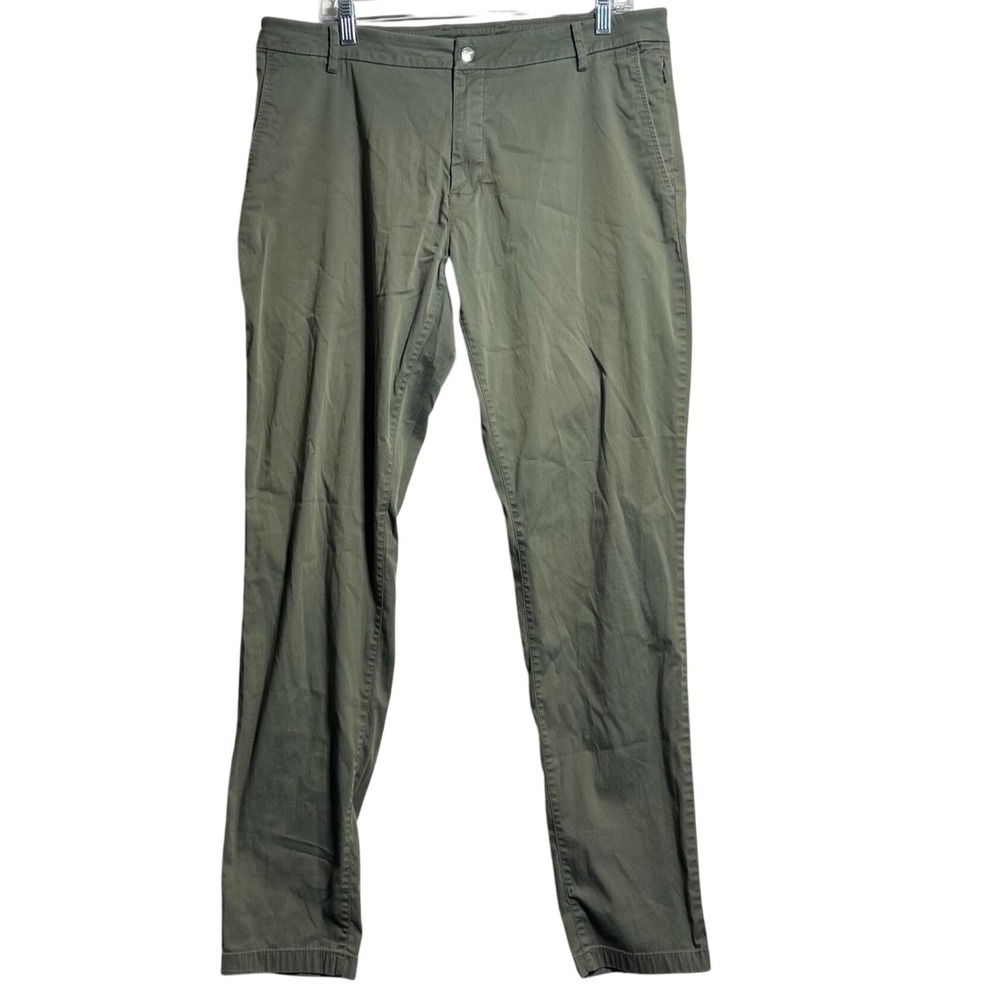 Birddogs Mens Olive Green Khaki Pants Built-in Liner 36x34 Cotton Nylon Blend